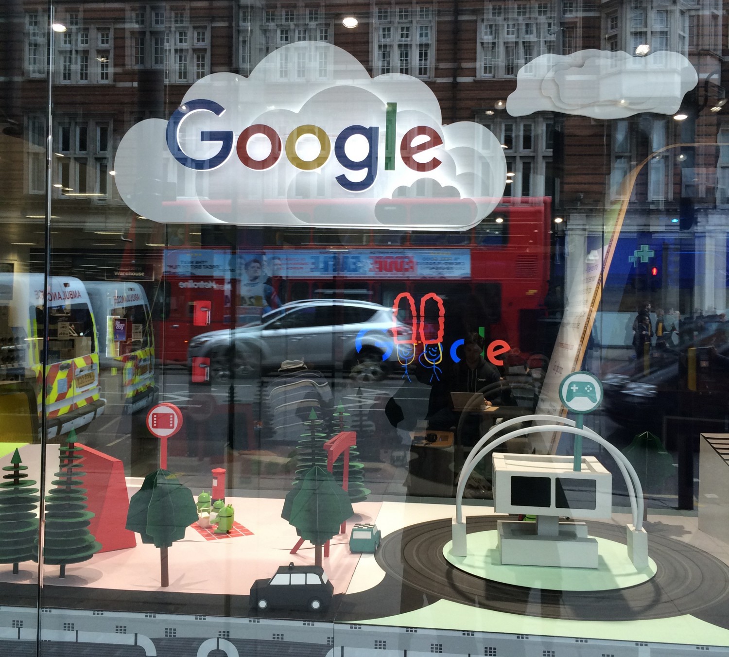 Google Illuminated Window Display