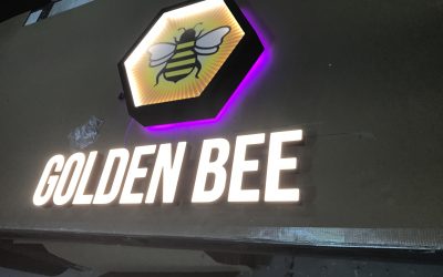 Golden Bee Illuminated Logo